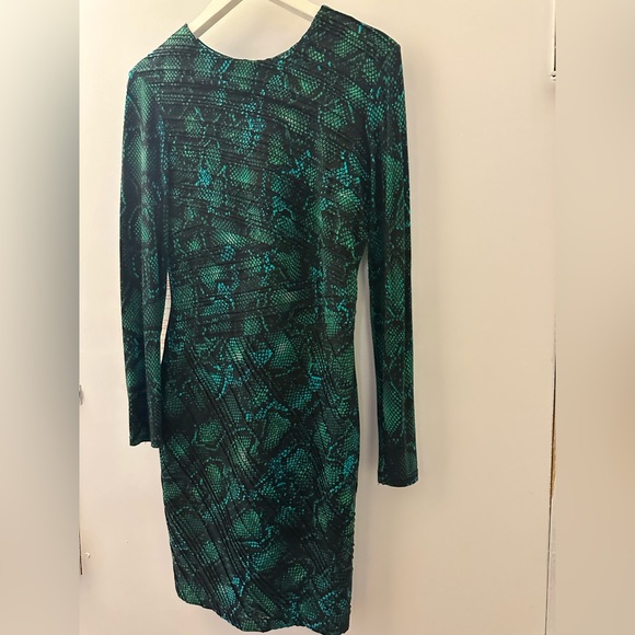 Torn by Ronny Kobo Green Snake Print Dress Size M - Picture 5 of 6